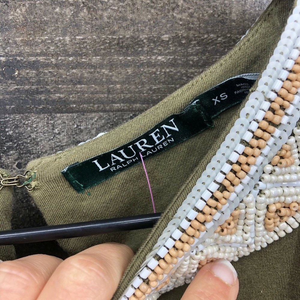 Lauren Ralph Lauren Beaded Sleeveless Top Size XS - Picture 5 of 7